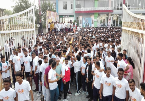 सागर में विकसित भारत आत्मनिर्भर भारत की थीम पर आधारित नमो मैराथन का आयोजन किया गया 