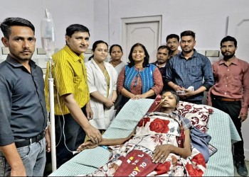 सागर शहर के श्री गणेश मेमोरियल हॉस्पिटल में कैंसर पीड़ित महिला का किया सफल ऑपरेशन